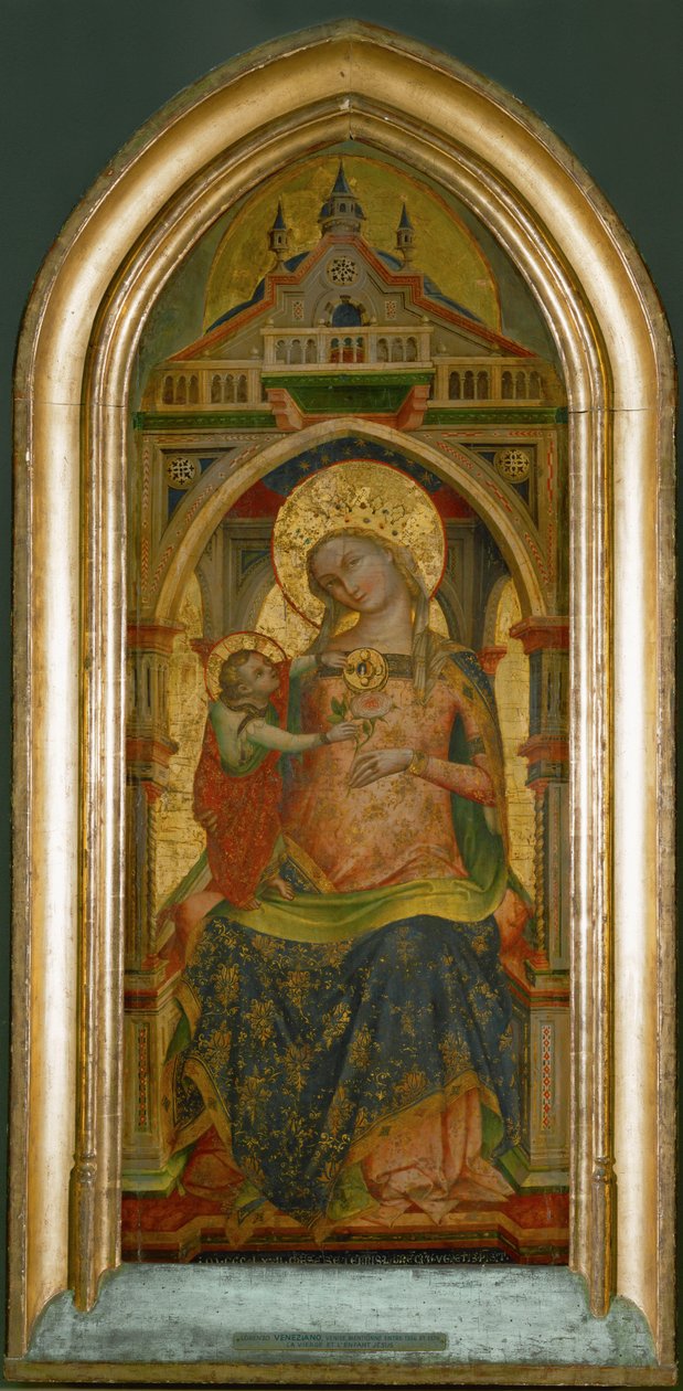 Madonna con Bambino, fondo oro ... da Lorenzo Veneziano