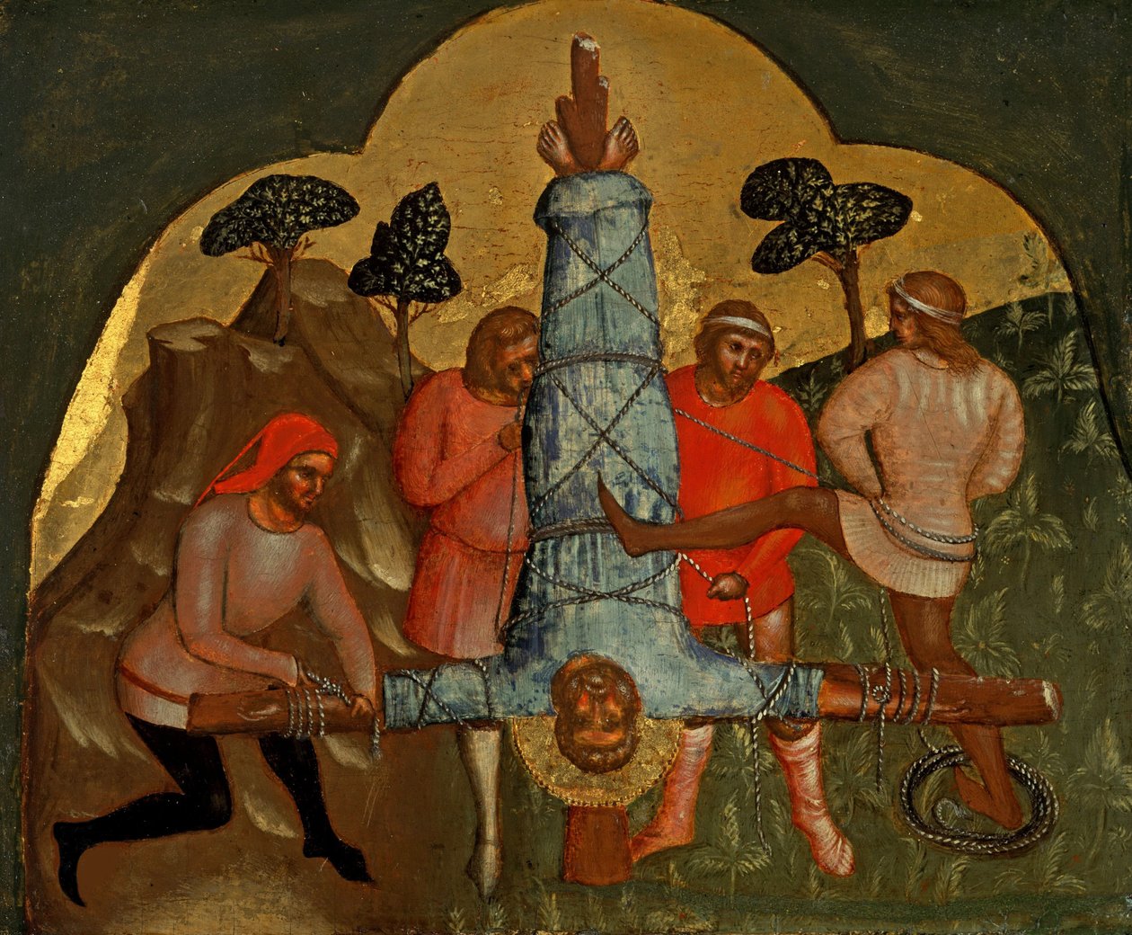 La crocifissione di Pietro Pannello Predella, ca 1370 da Lorenzo Veneziano