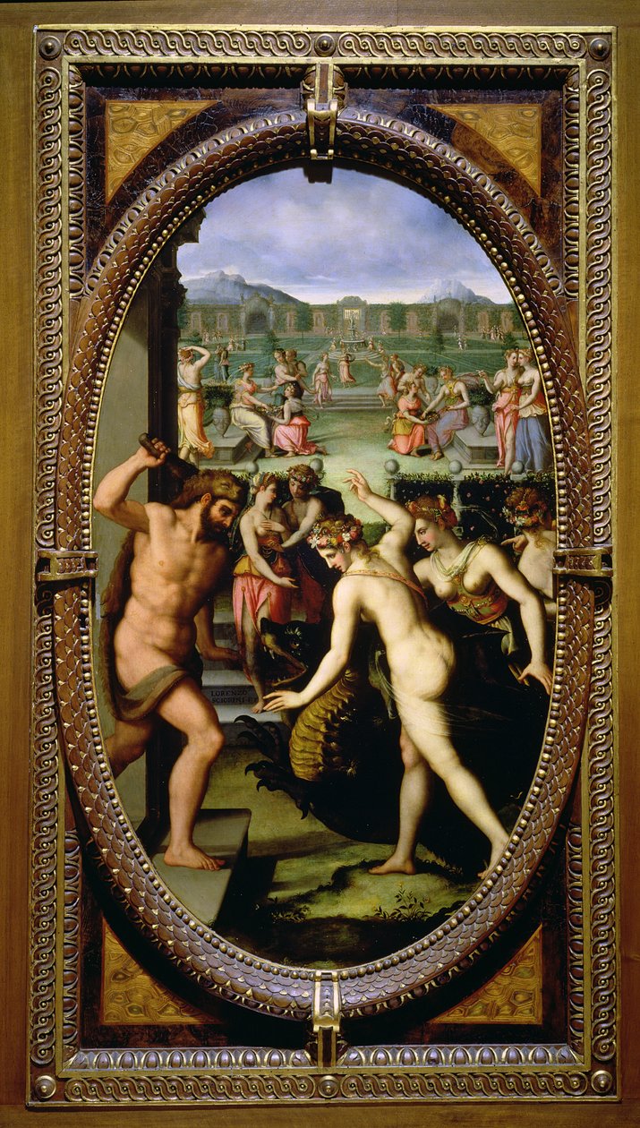 Ercole uccide il drago delle Esperidi, 1572 da Lorenzo dello Sciorina