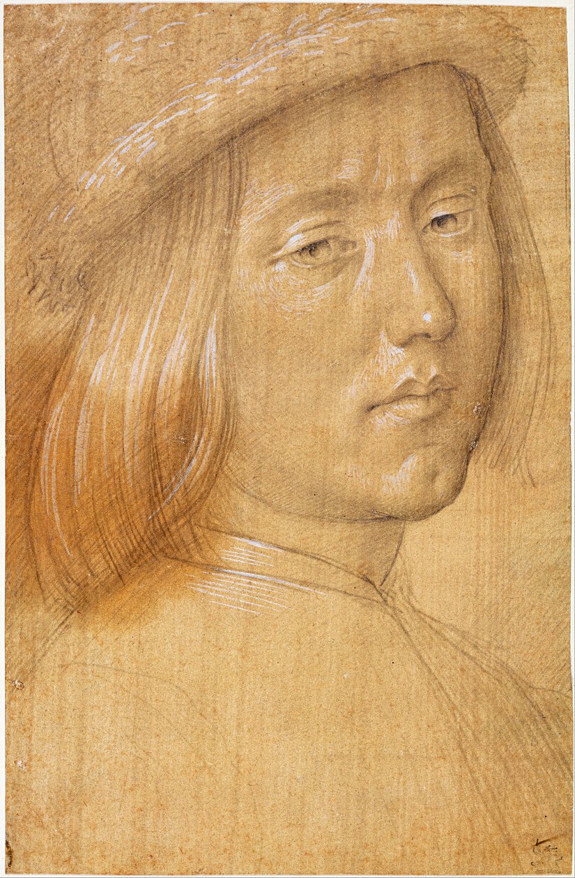 Capo di un gruppo di giovani da Lorenzo di Credi