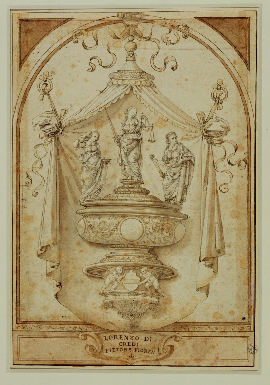 Studio per un monumento funebre ... da Lorenzo di Credi