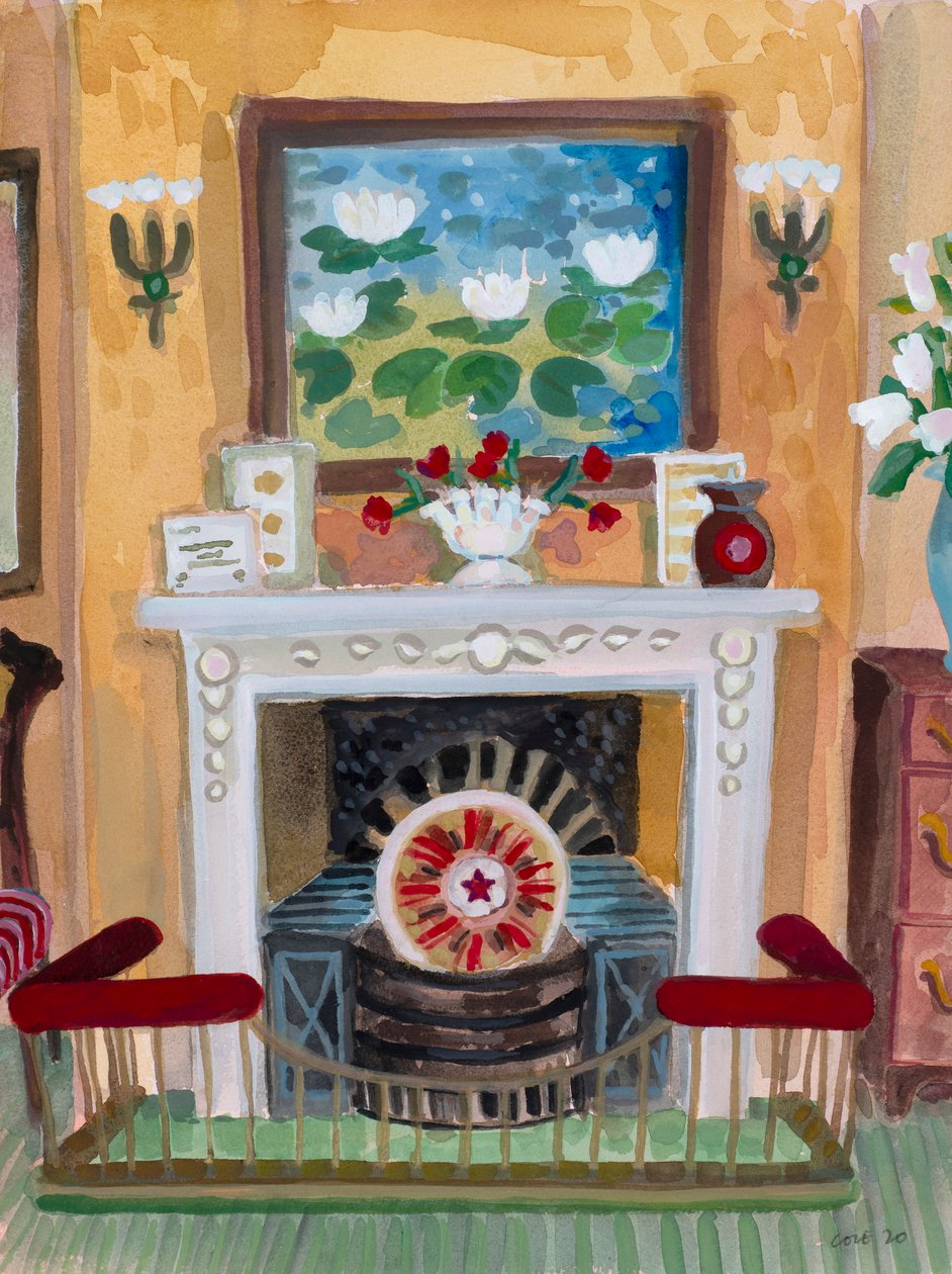 Interno con ninfee, 2020 (acquerello e gouache) da Lottie Cole