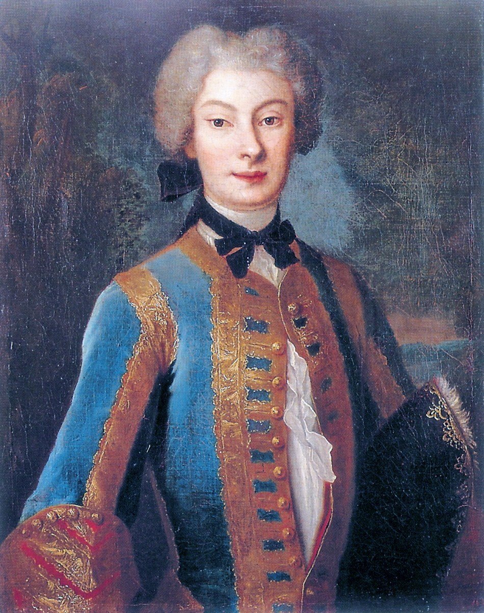 Anna Orzelska in abito da cavallerizza da Louis de Silvestre
