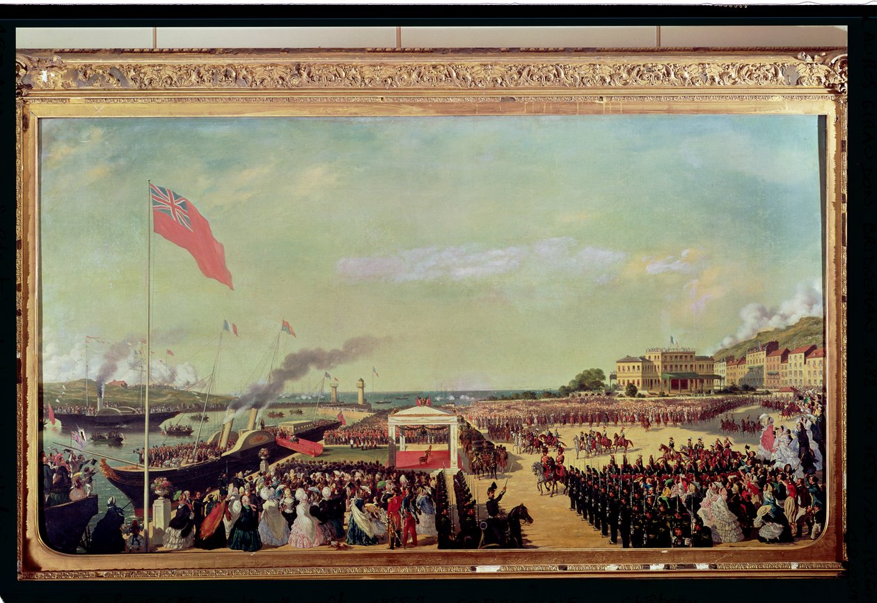 Napoleone III accoglie la Regina Vittoria al porto di Boulogne, 18 agosto 1855 da Louis Armand