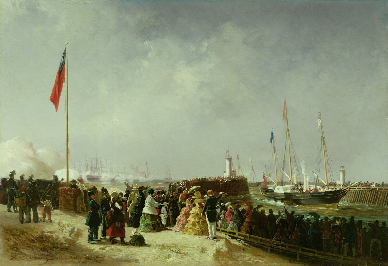La partenza del piroscafo a Boulogne da Louis Bentabole