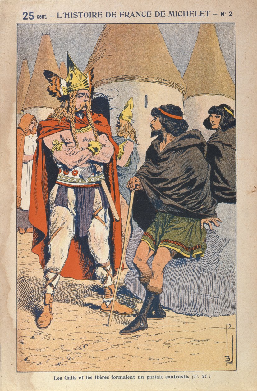 I Galli e gli Iberi, illustrazione da Histoire de France di Jules Michelet (1798-1874) c.1900 da Louis Charles Bombled