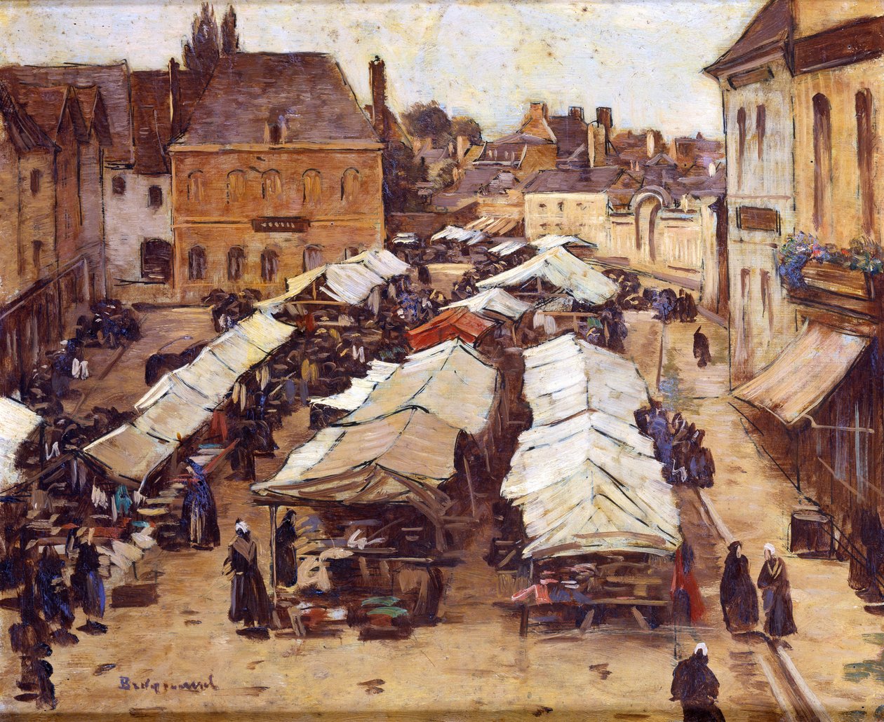 Il mercato di Abbeville da Louis Braquaval