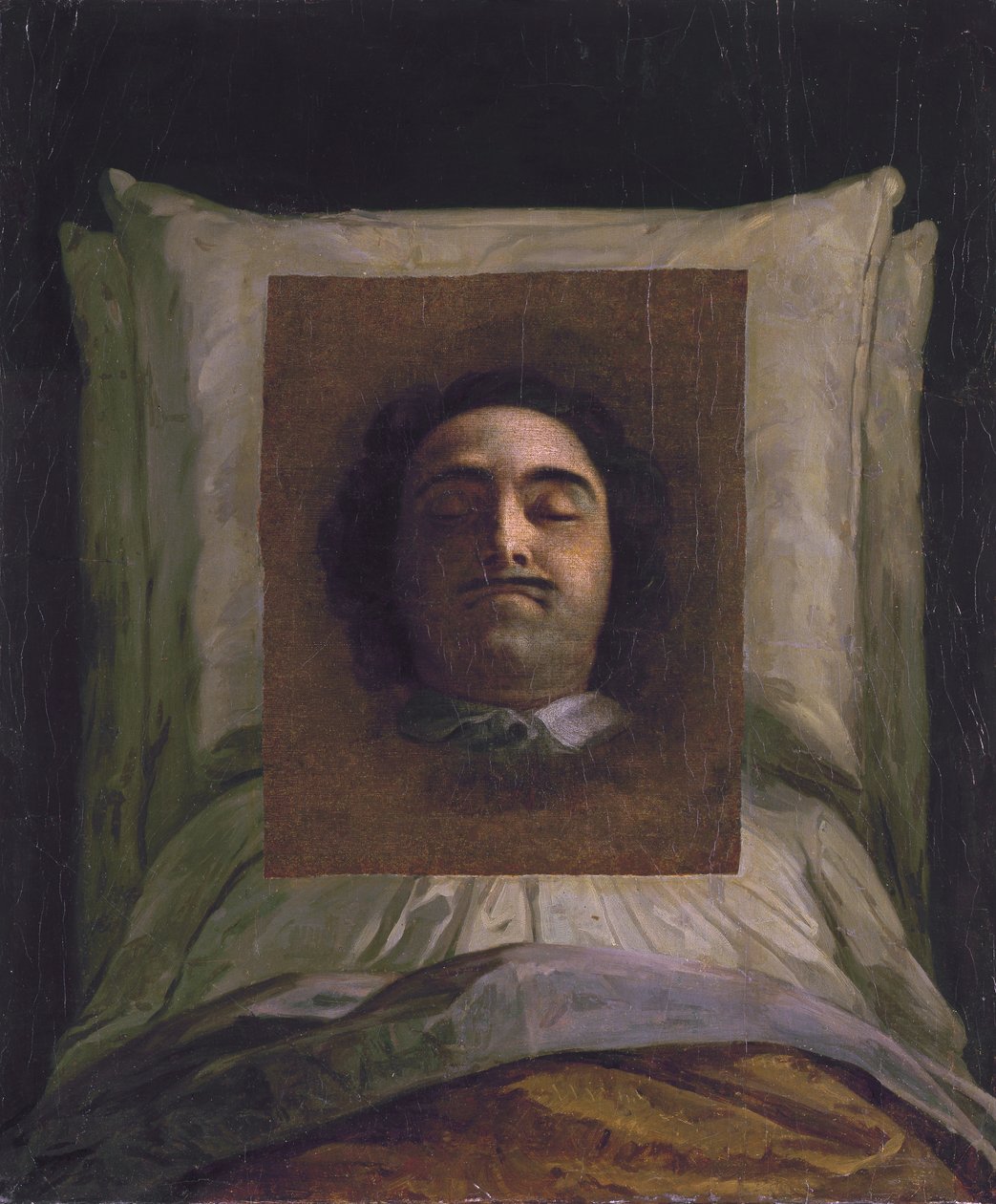 Ritratto di Pietro il Grande sul letto di morte da Louis Caravaque