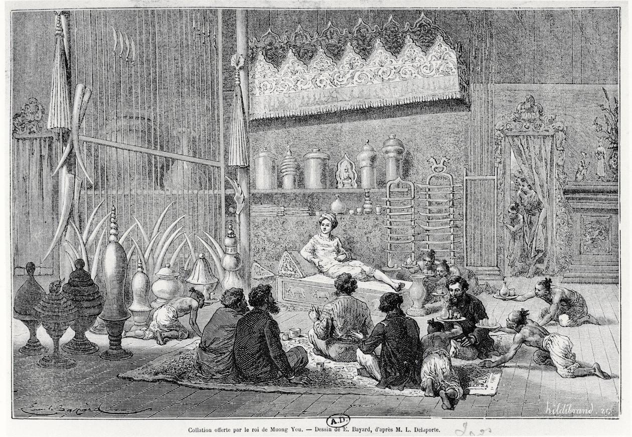 Cibo offerto dal Re di Muong You, 1877 da Louis Delaporte