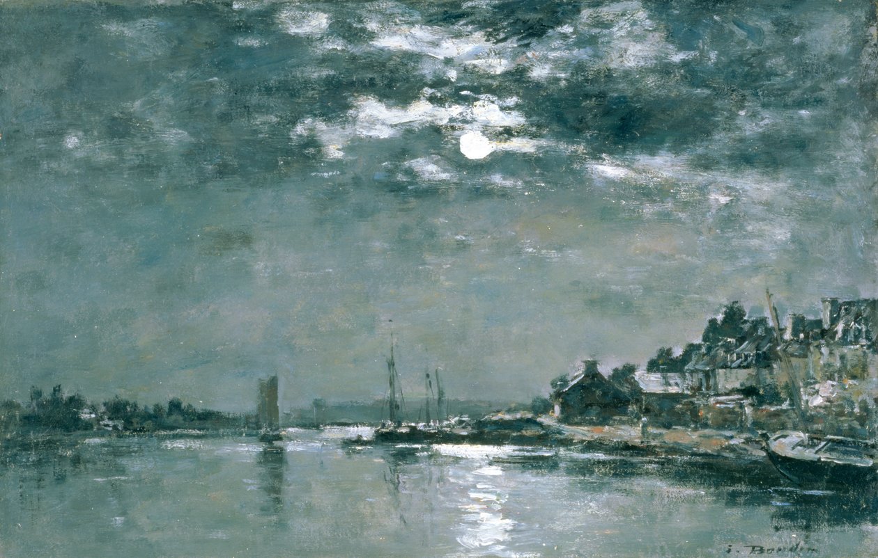 Paesaggio marino al chiaro di luna da Eugene Louis Boudin