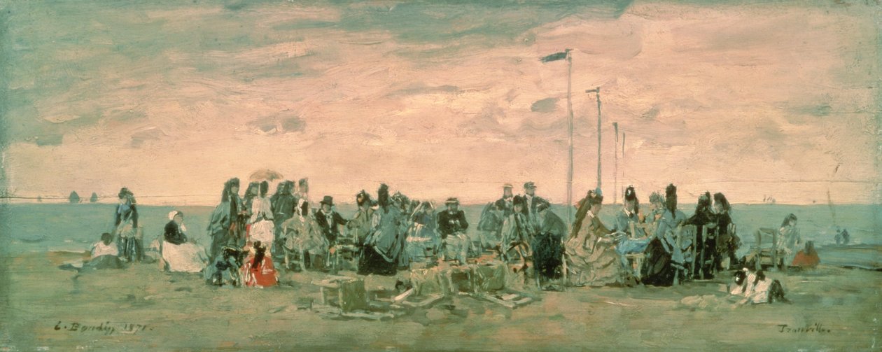 La spiaggia da Eugene Louis Boudin