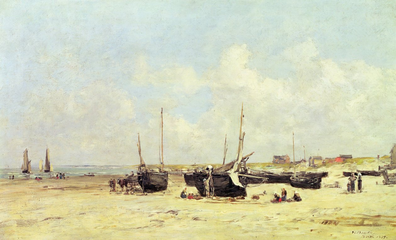 La spiaggia a bassa marea, Berck da Eugene Louis Boudin