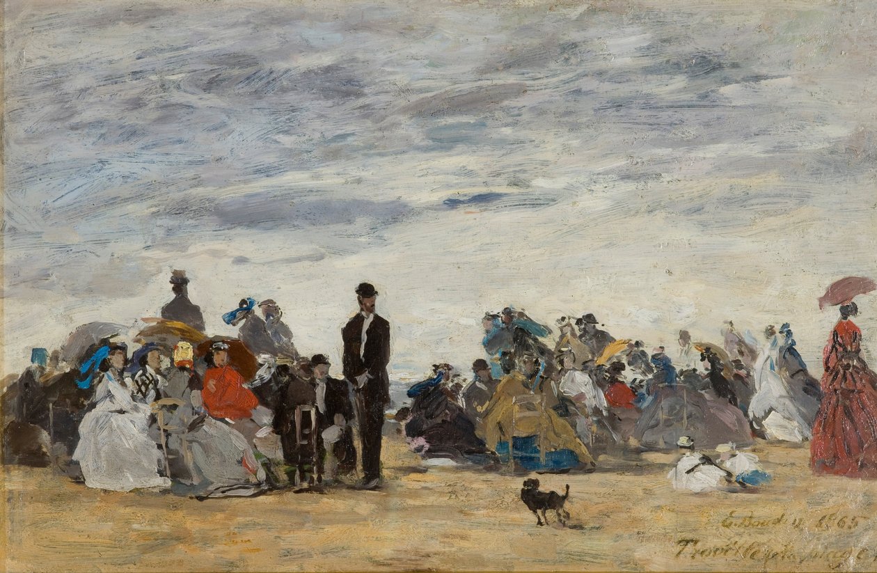 La spiaggia a Trouville da Eugene Louis Boudin