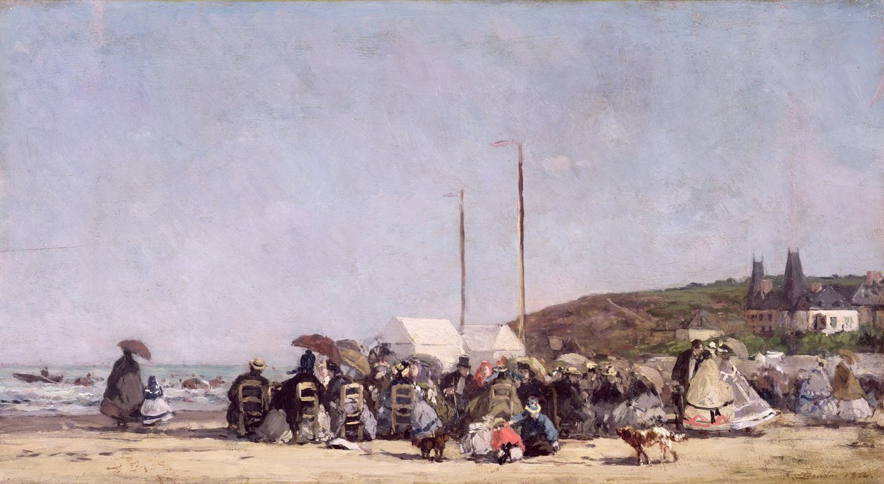 La spiaggia di Trouville, 1864 da Eugene Louis Boudin