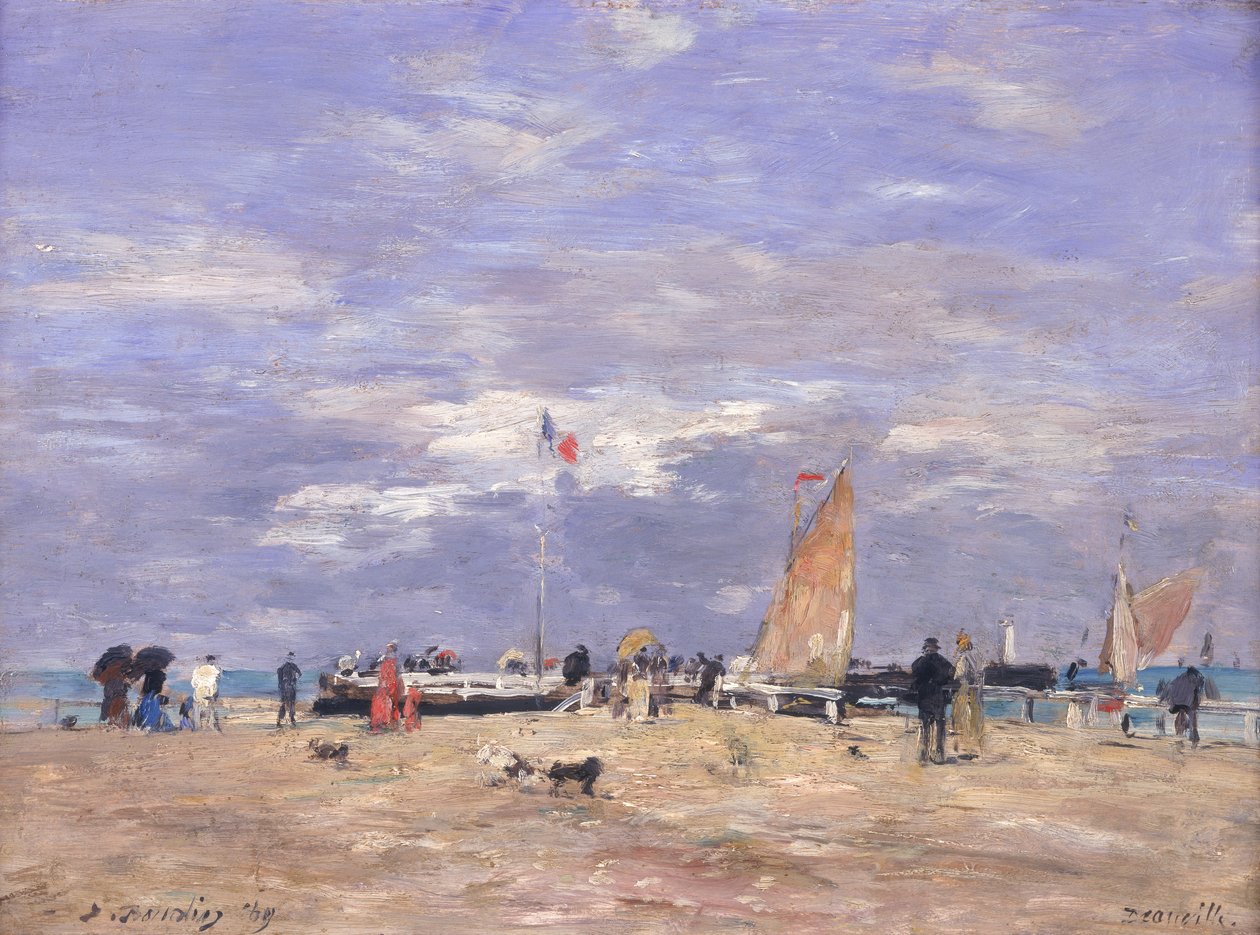 Il molo a Deauville, 1869 da Eugene Louis Boudin