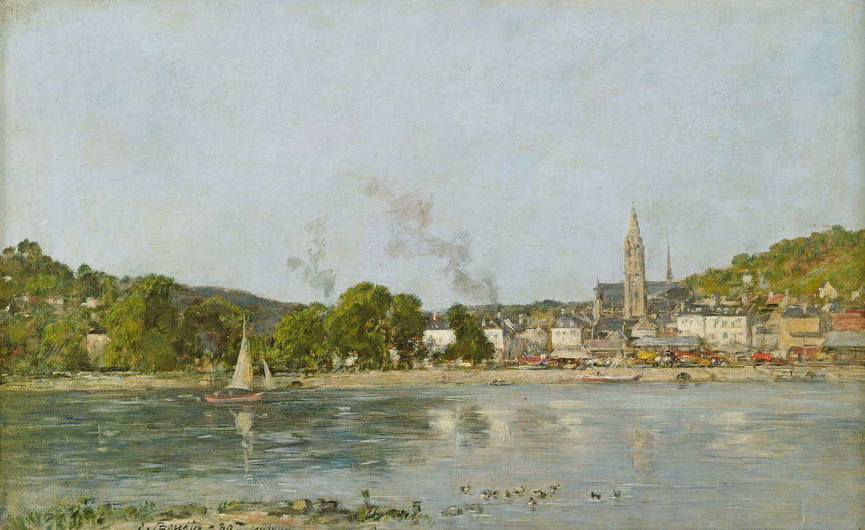 La Senna a Caudebec-en-Caux, 1889 da Eugene Louis Boudin