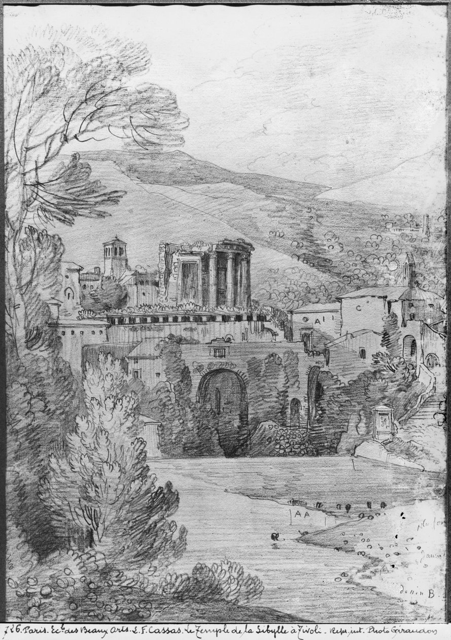 Tempio della Sibilla, Tivoli da Louis Francois Cassas