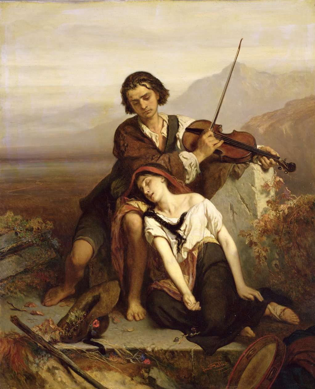 Conforto nel dolore, c.1852 da Louis Gallait