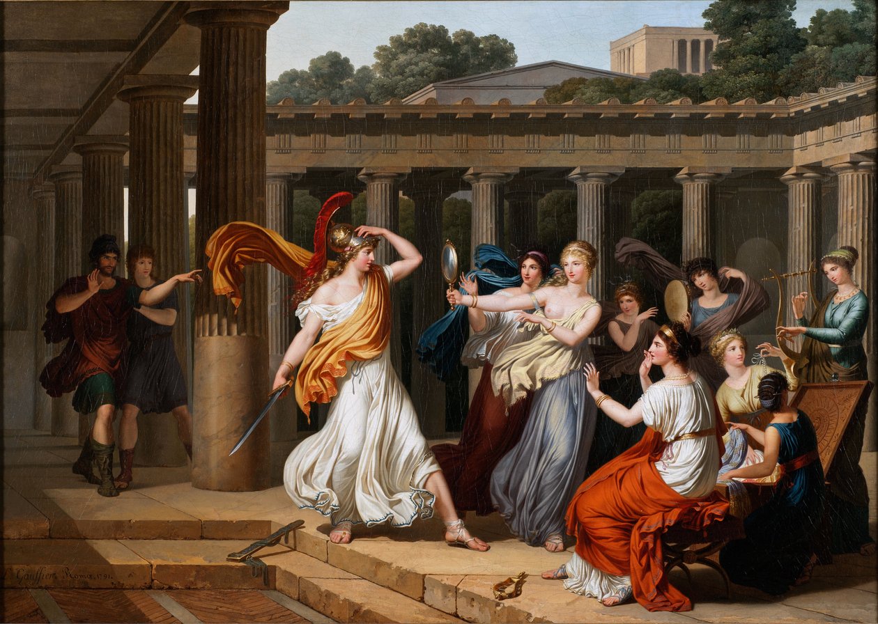Ulisse riconosce Achille tra le figlie di Licomede da Louis Gauffier