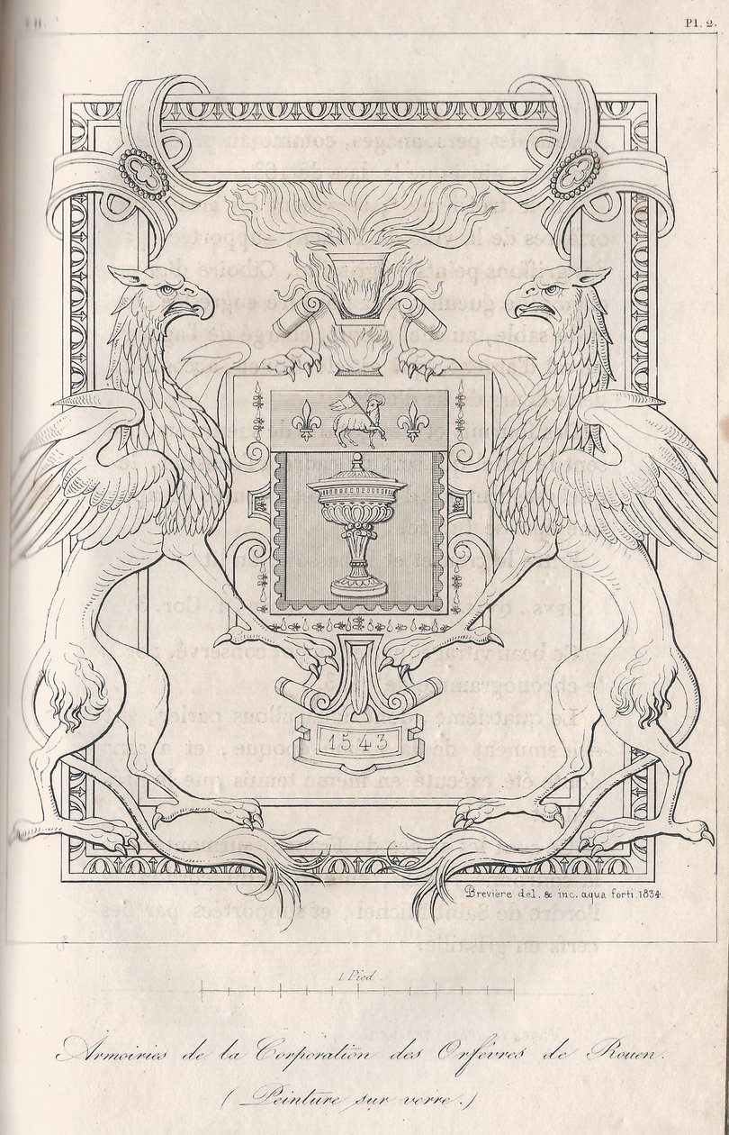 Stemma della Corporazione degli Orefici di Rouen da Louis Henri Brévière