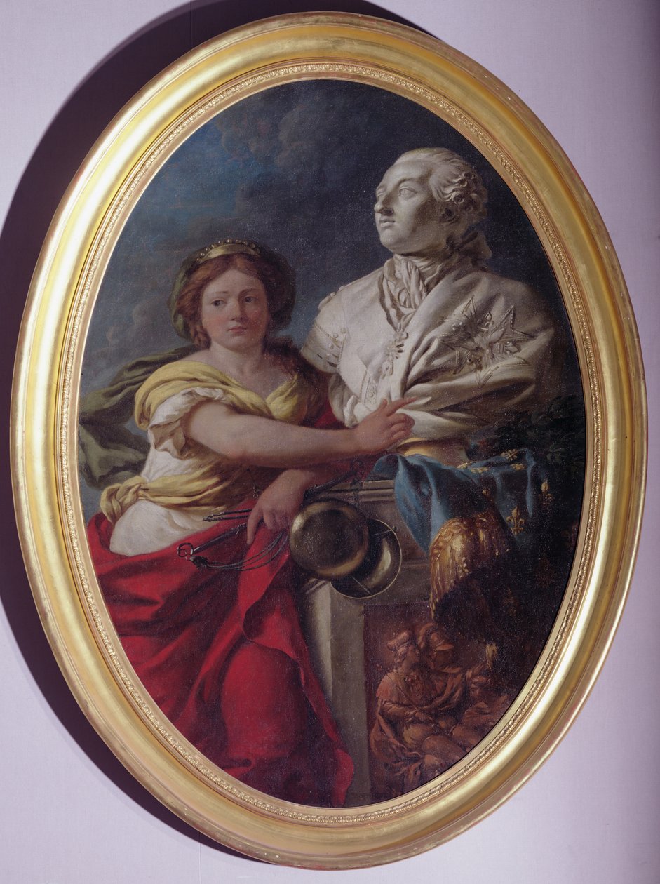 La giustizia contempla il busto di Luigi XVI da Louis Jean François Lagrenée