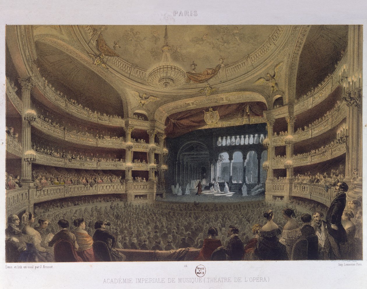Académie Impériale de Musique, Parigi, c.1855 da Louis Jules Arnout
