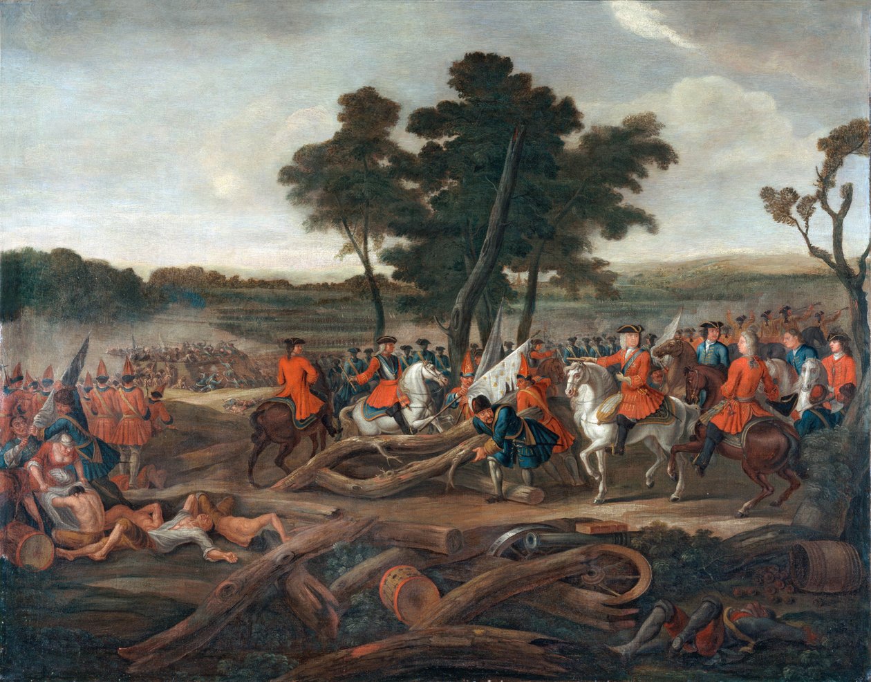 La battaglia di Malplaquet, 11 settembre 1709, c.1713 da Louis Laguerre