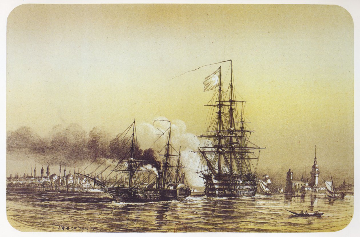 La Friedland dopo essere incagliata a Costantinopoli da Louis Le Breton