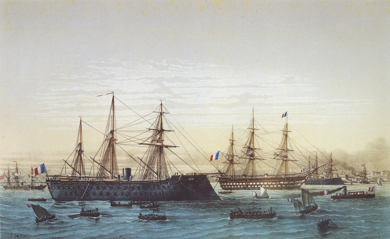 La Magenta a Brest. La nave Napoléon III può essere vista sullo sfondo da Louis Le Breton