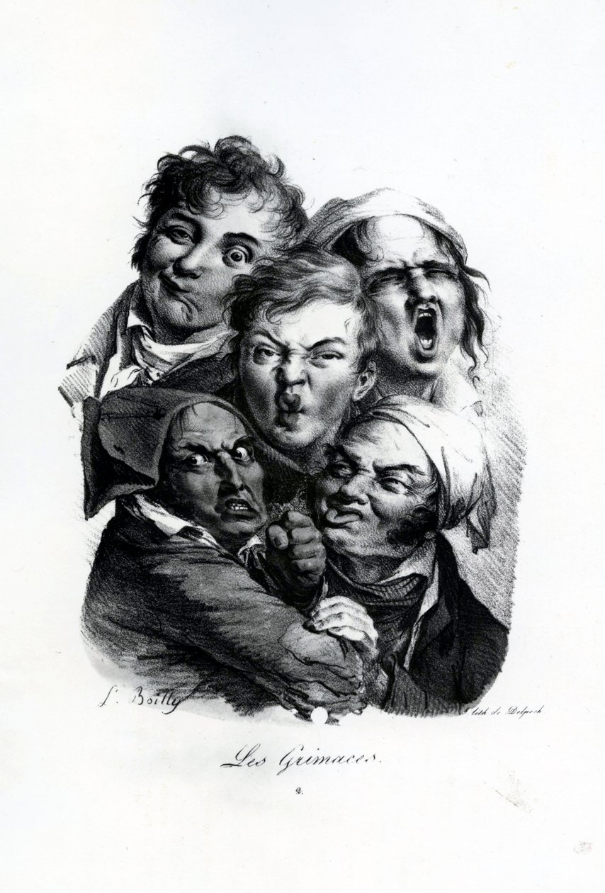 Le smorfie, c.1823 da Louis Leopold Boilly