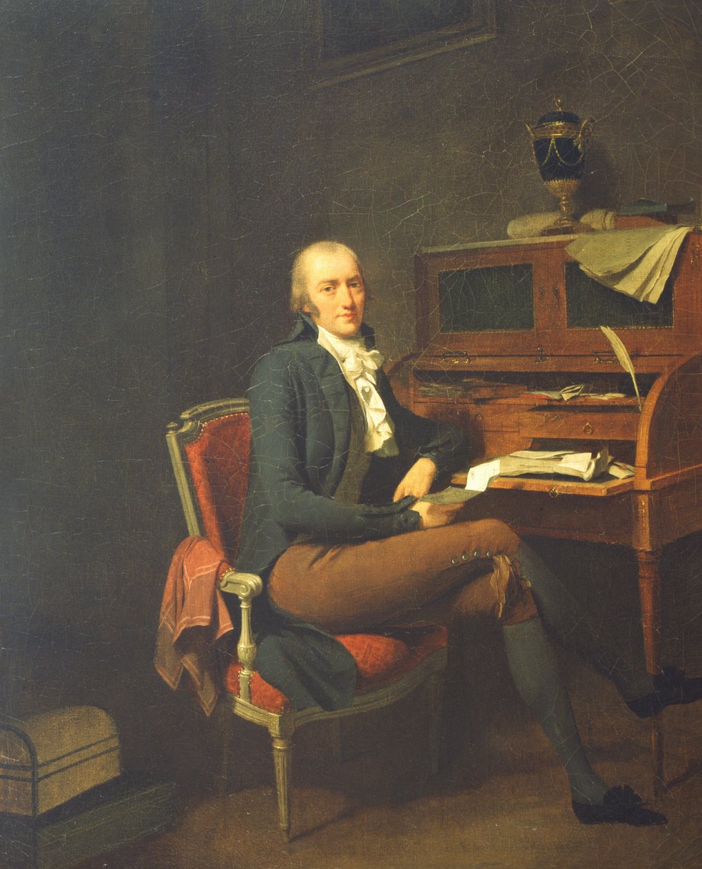 Ritratto di un uomo seduto a una scrivania da Louis Leopold Boilly