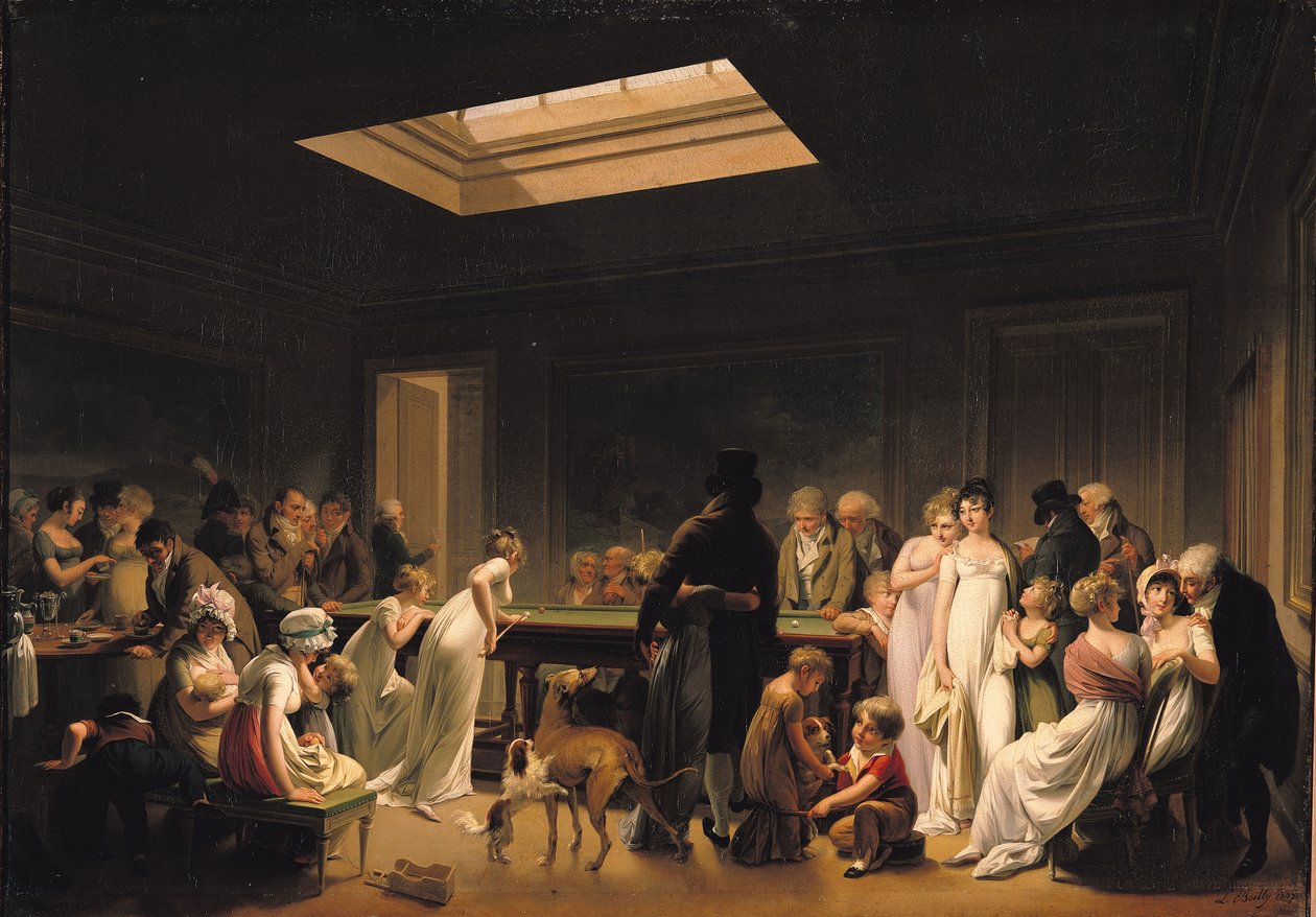 Una partita a biliardo, 1807 da Louis Leopold Boilly