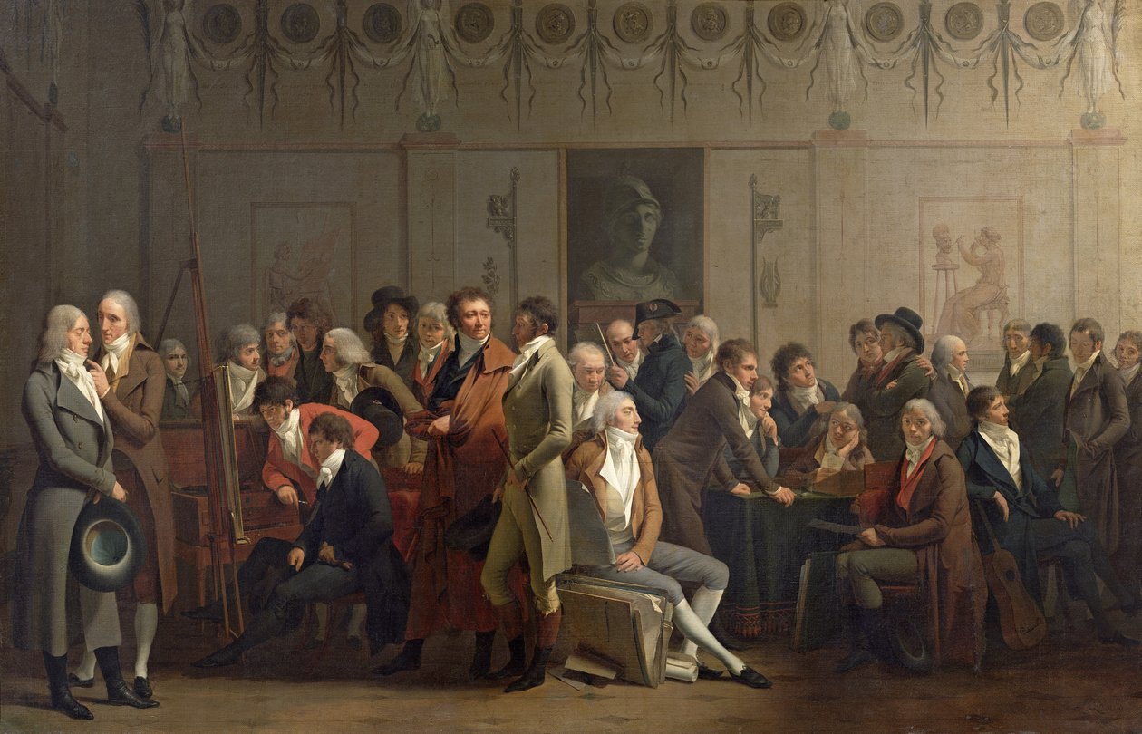 Riunione di artisti nello studio di Isabey, 1798 da Louis Leopold Boilly