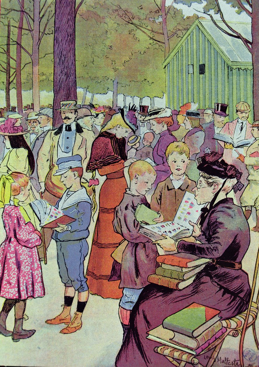 Mercato dei Francobolli a Parigi, 1897 da Louis Malteste