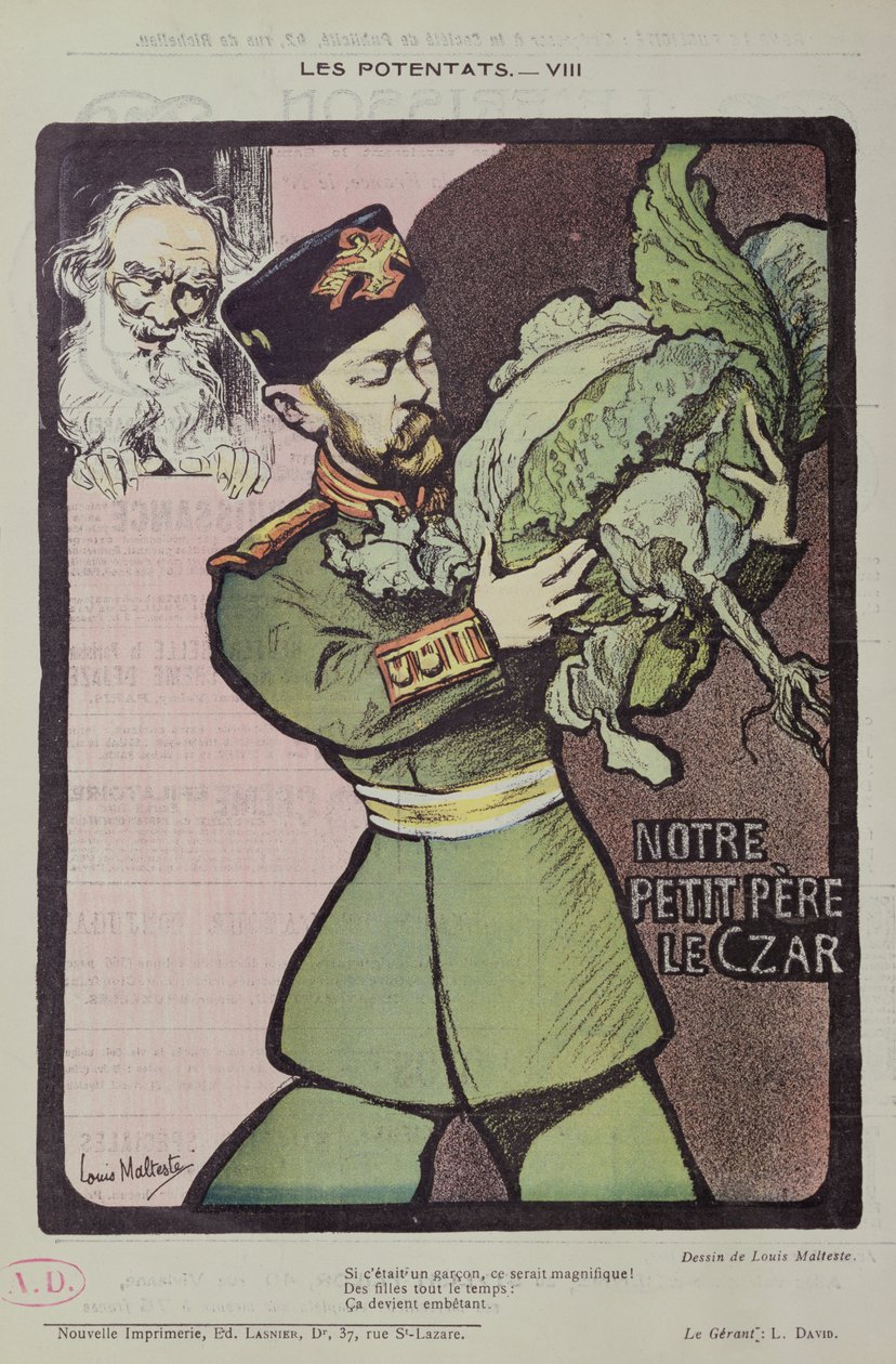 Zar Nicola II e Tolstoj, 1902 da Louis Malteste