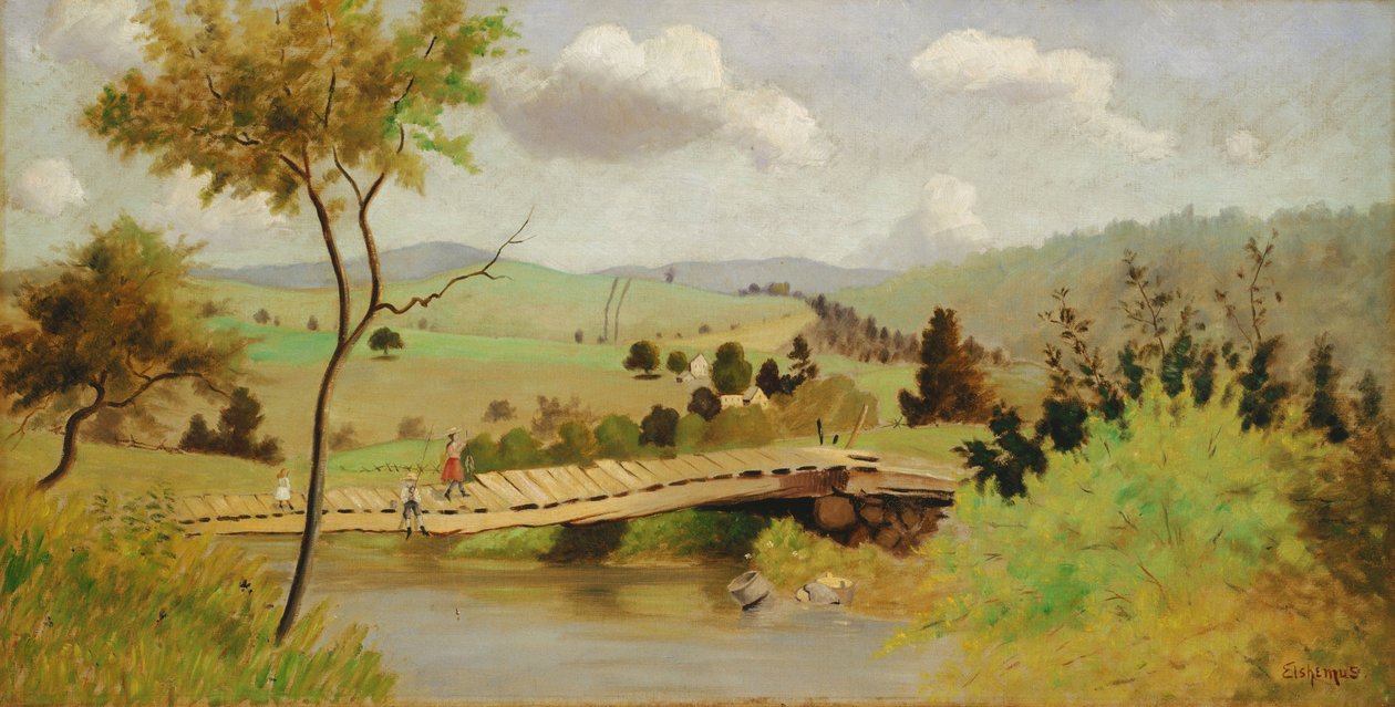 Adirondacks - Ponte per la pesca da Louis Michel Eilshemius