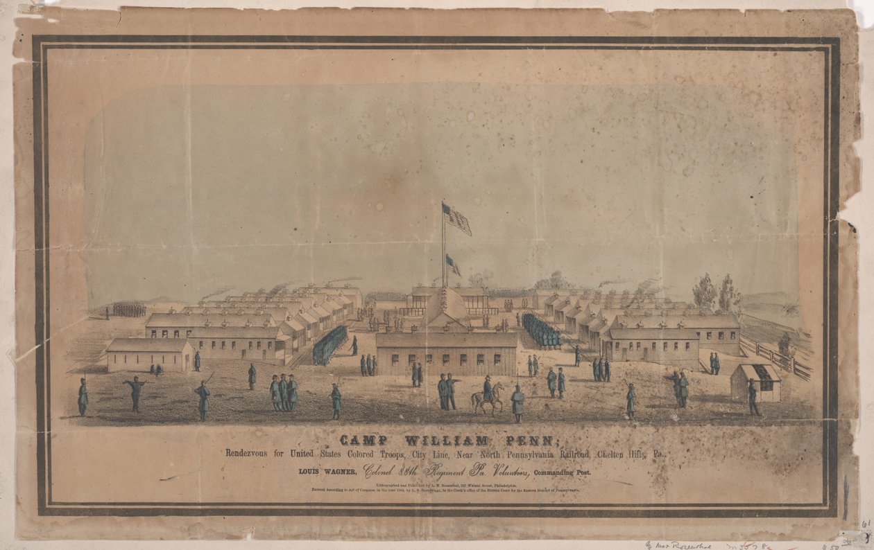 Campo William Penn, c.1864 da Louis N. Rosenthal
