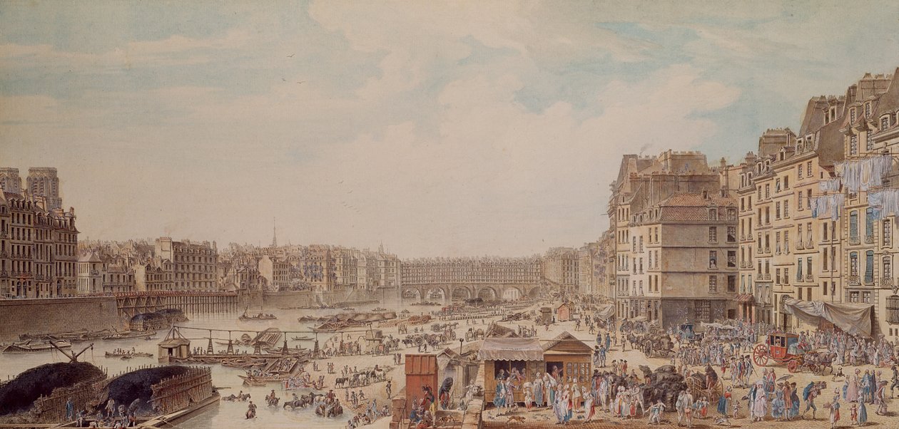 Il Port au Ble e il Pont Notre-Dame, 1782 da Louis Nicolas de Lespinasse