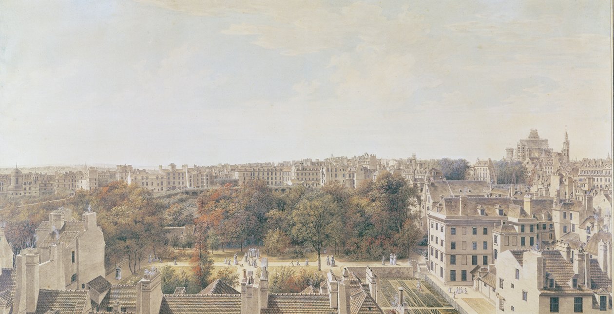 Veduta di Parigi dal Belvedere di M. Fornelle, rue des Boulangers, 1787 da Louis Nicolas de Lespinasse