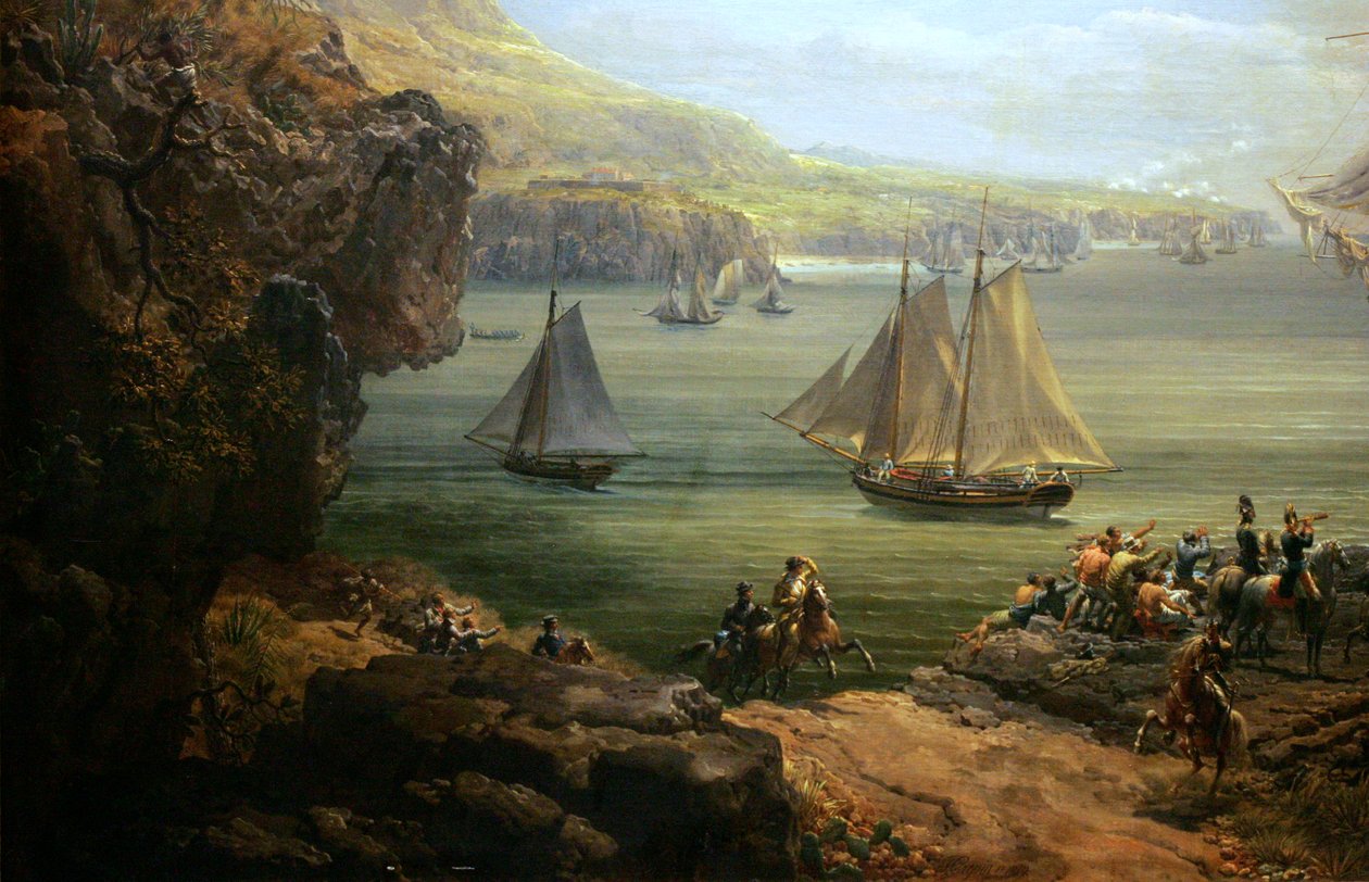 Combattimento della Poursuivante contro la nave britannica Hercules da Louis Philippe Crepin