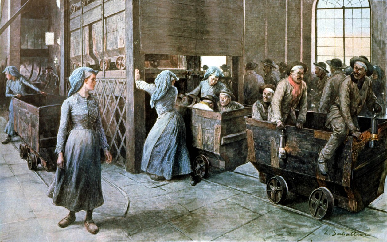 I minatori, c.1900 da Louis Remy Sabattier