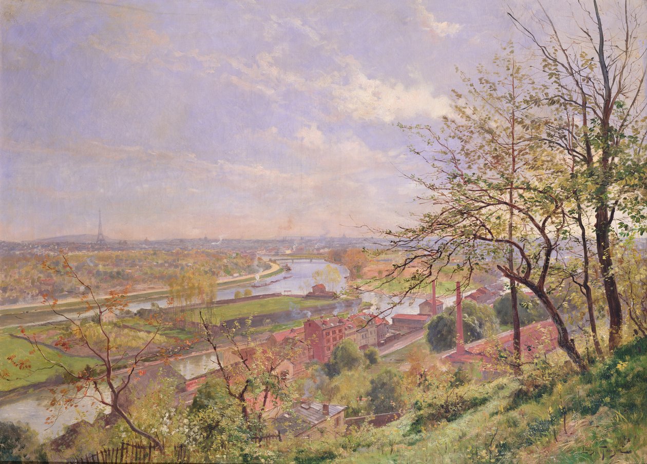 Veduta di Boulogne sur Seine da Louis Tauzin