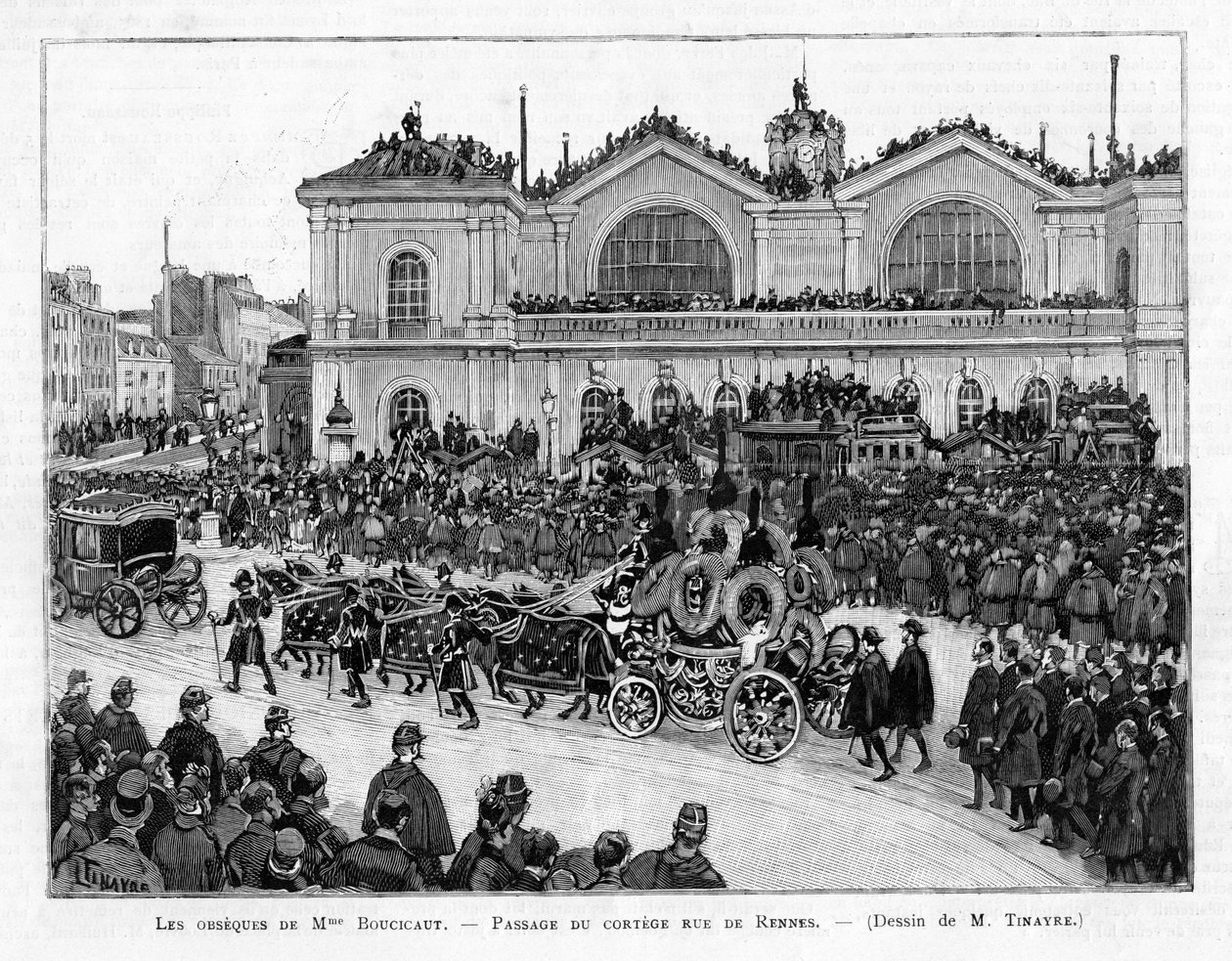 Il corteo funebre di Marguerite Boucicaut a Parigi, 1887 da Louis Tinayre
