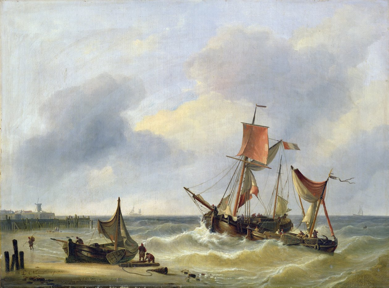 Veduta costiera, 1833 da Louis Verboeckhoven