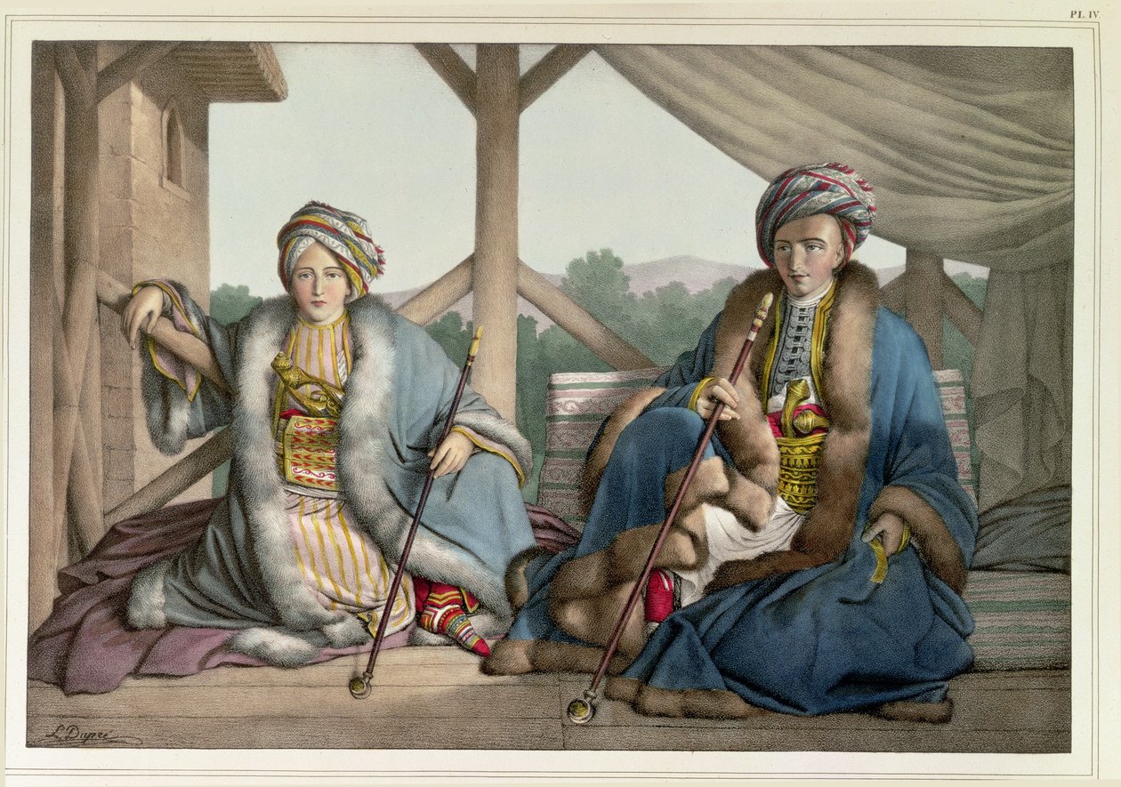 Viaggio ad Atene e Costantinopoli: Ismael, Bey e Mehemet, Pasha, c.1819 da Louis after Dupre