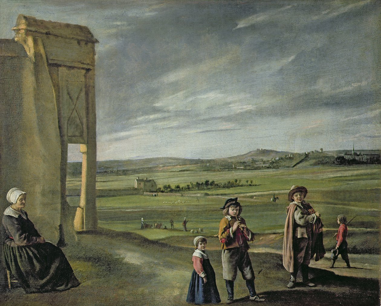 Paesaggio con contadini da Louis le Nain