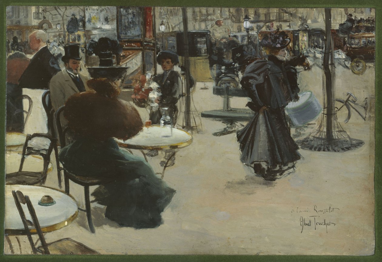 Scena di strada, conosciuta anche come Terrazza di un caffè, ca. 1895 da Louis Abel-Truchet