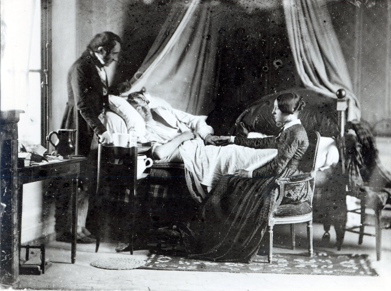 La visita del dottore al paziente, c.1840-50 da Louis Adolphe Humbert de Mollard