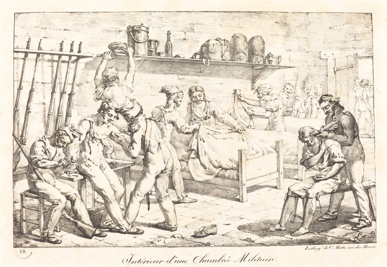 Interno di una Camera Militare da Louis Albert Guislain Baclère d