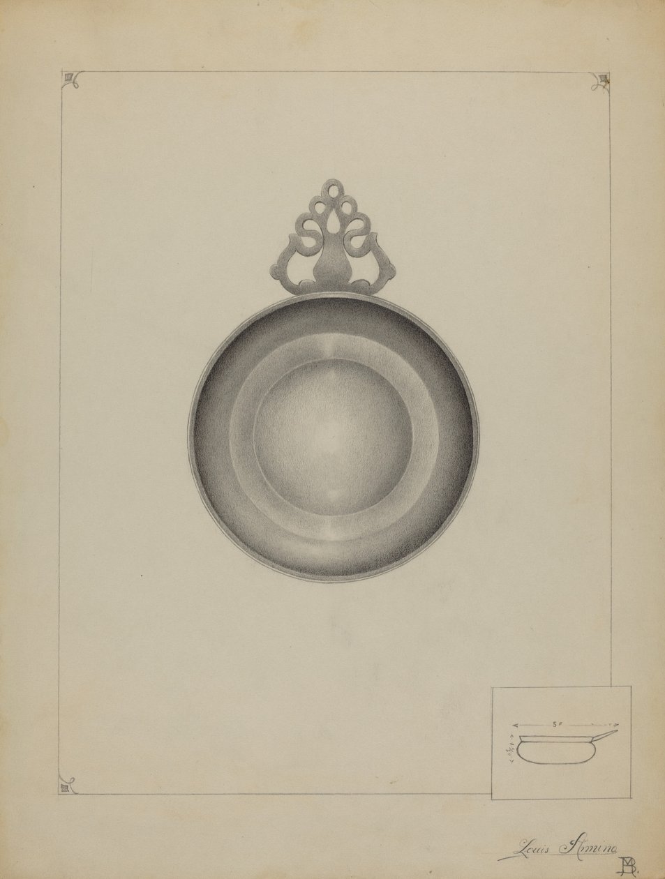 Porringer di peltro da Louis Annino